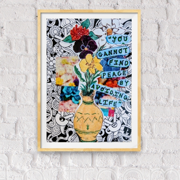 Virgina Woolf Quote Collage Art Print - Picture 1 of 2